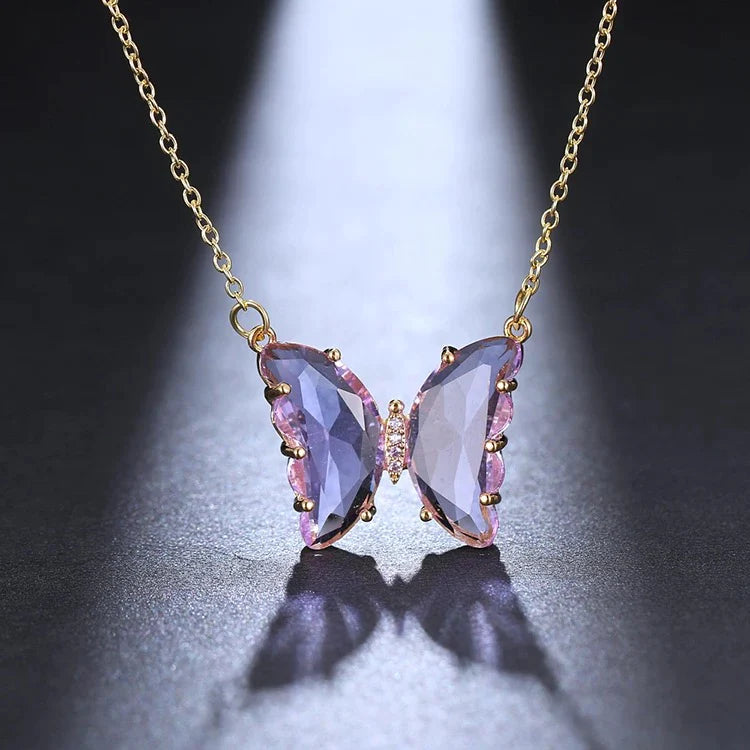 Enchanted Crystal Butterfly Necklace