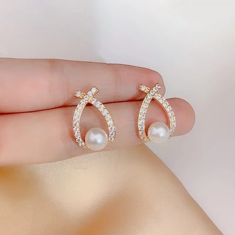 Golden Glow Pearl Studs