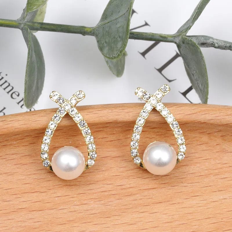 Golden Glow Pearl Studs